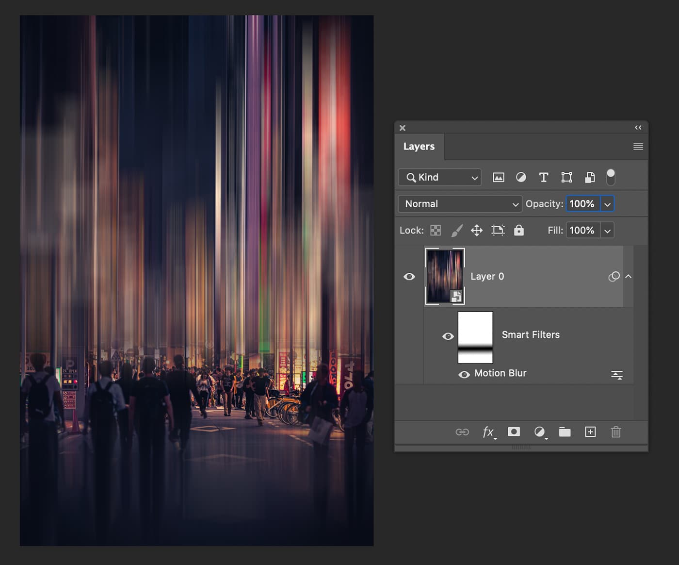 การใช้งานฟิลเตอร์ Motion Blur DozzDIY